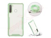 Green and transparent case with lanyard for Samsung Galaxy A21 (SM-A215)